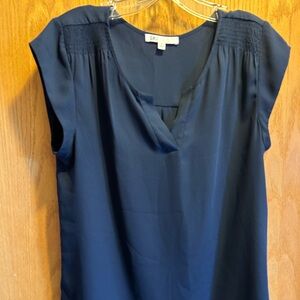 DR2 Blue Cap Sleeve Relaxed Blouse